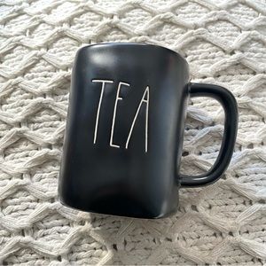 Rae Dunn Black TEA mug